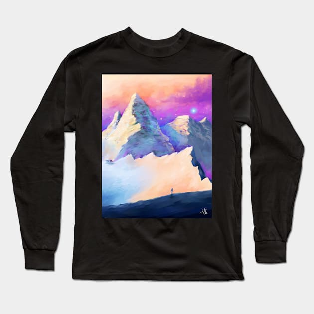 Landscape Long Sleeve T-Shirt by Marounkai